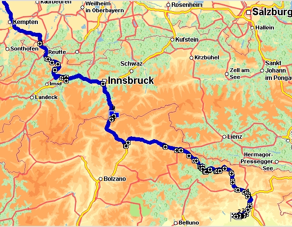 route Brenner detail